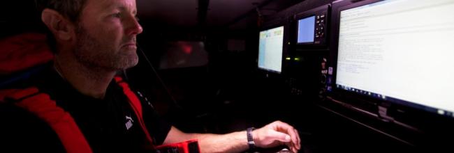 Working below decks on a Volvo Ocean Race racing yacht